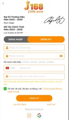 ĐĂNG KÝ J168